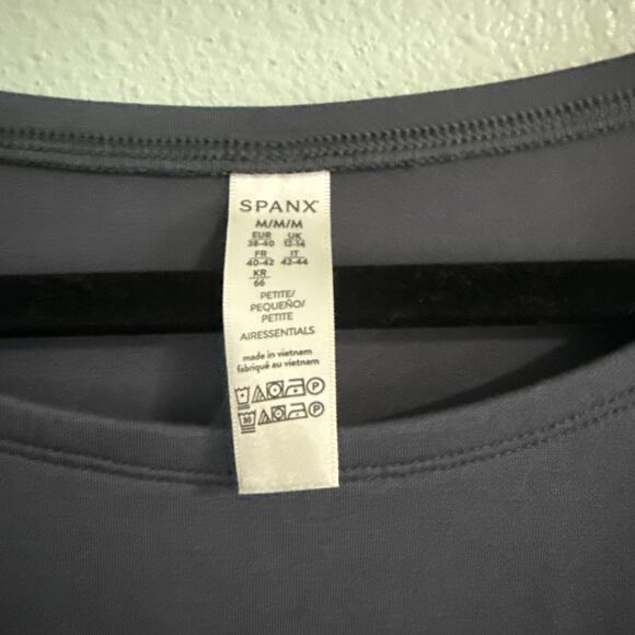 Spanx Air Essentials Wide Leg off shoulder jumpsuit Women's M Long Sleeve Blue - Picture 4 of 5